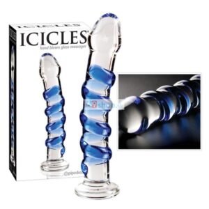 Icicles - spirálovité skleněné dildo