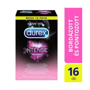 Kondom s vroubkovaným a tečkovaným povrchem Durex Intense Orgasmic 16 ks
