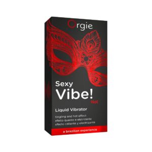 Jahodový tekutý lubrikační gel s hřejivým účinkem pro ženy i muže Orgie Sexy Vibe HOT 15ml