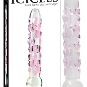 Icicles - perličkové skleněné dildo