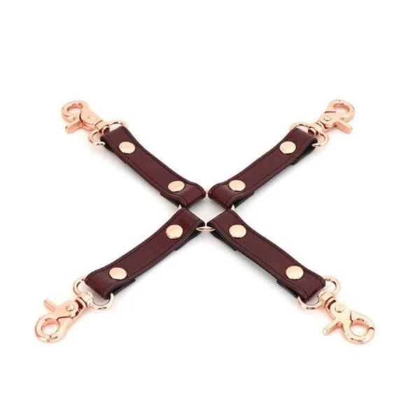 Bondážní kříž Liebe Seele Wine Red Hogtie vínový