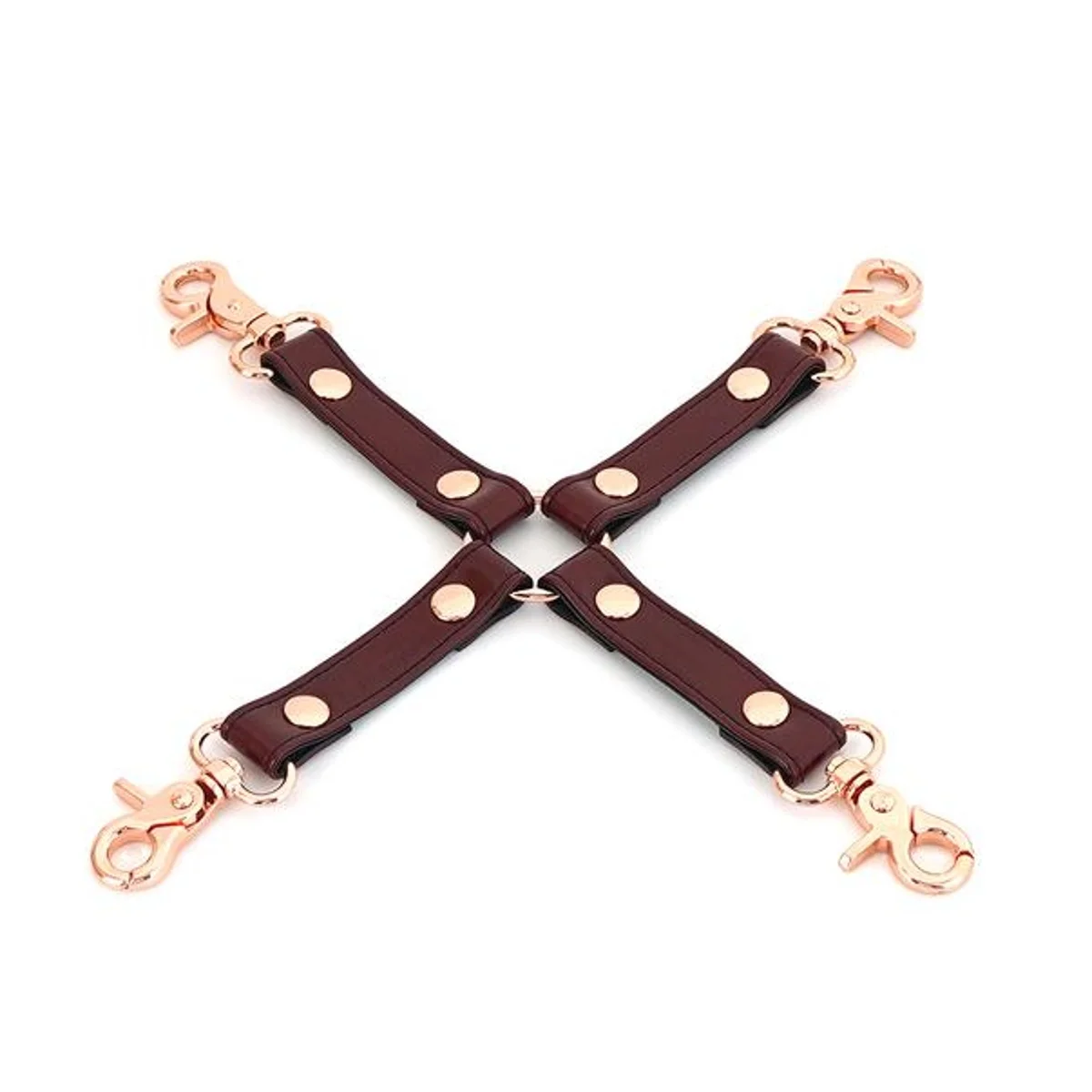 Bondážní kříž Liebe Seele Wine Red Hogtie vínový