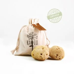 Dárková sada KALU 2 x mořská menstruační houba vel. L + čisticí sůl