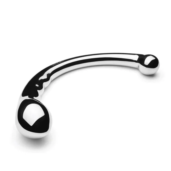 Dildo le WAND Hoop oboustranné stříbrné