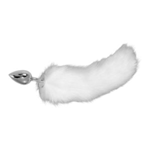 Kolík anální DP JEWELLERY s bílým OCASEM