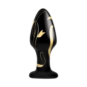 Kolík anální Secret Kisses 4" HANDBLOWN černý