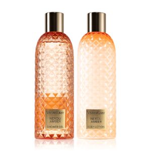 Kosmetická sada péče o tělo Vivian Gray Gemstone Neroli & Amber 2 x 300 ml