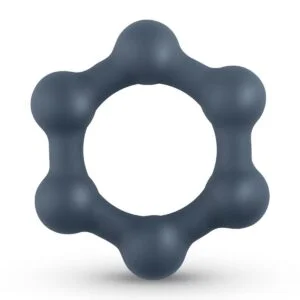 Kroužek na penis Boners Hexagon Cockring With Steel Balls