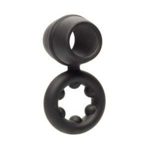 Kroužek na penis CalExotics Alpha Dual Magnum černý