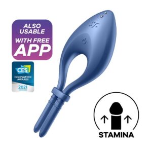 Kroužek na penis SATISFYER BULLSEYE modrý