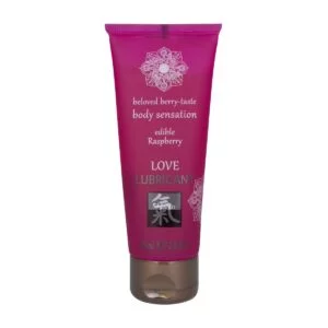 Lubrikační gel HOT Shiatsu Love Raspberry jedlý 75 ml