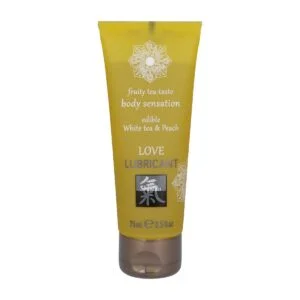 Lubrikační gel HOT Shiatsu Love White Tea & Peach jedlý 75 ml