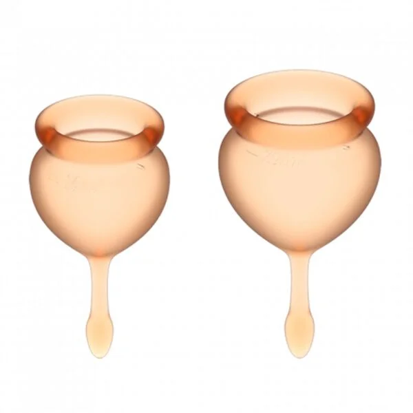 Menstruační kalíšky SATISFYER FEEL GOOD MENSTRUAL CUP oranžové