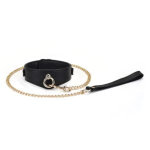 Obojek s vodítkem Liebe Seele Dark Secret černý