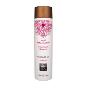 Olej masážní HOT Shiatsu sensual Indian Rose & Almond oil 100 ml