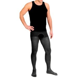 Punčocháče s otvorem PÁNSKÉ černé vel. 190