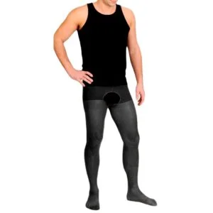 Punčocháče s otvorem PÁNSKÉ černé vel. 190