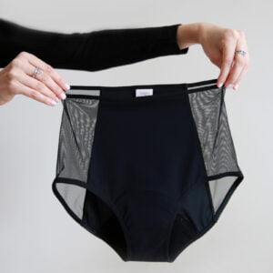 SAYU Menstruační kalhotky Černé s transparentními boky velikost 38