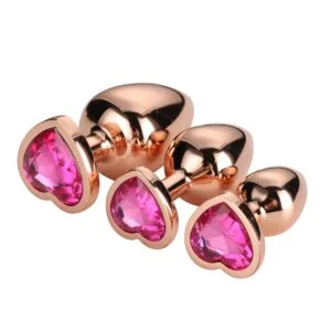 Sada Dream Toys GLEAMING LOVE ROSE GOLD PLUG SET