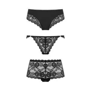 Sada kalhotek UNDERNEATH Eden 3 ks černá L-XL