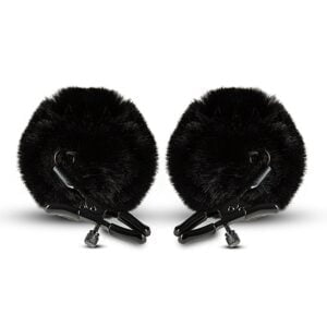 Skřipce na bradavky Blush NOIR POM ADJUSTABLE NIPPLE CLAMPS black