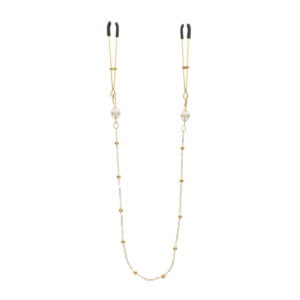 Skřipce na bradavky TABOOM NIPPLE PLAY Pearl & Deluxe Chain zlaté