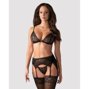 Souprava Obsessive SHIBU černá S-M