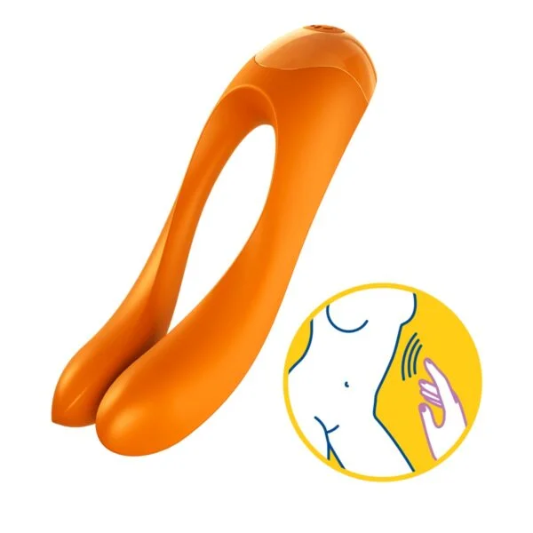 Stimulátor SATISFYER CANDY CANE oranžový