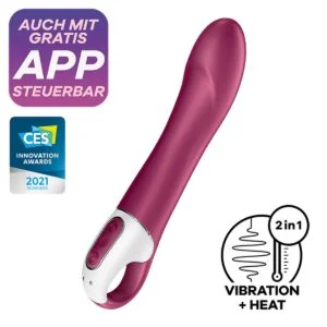 Vibrátor SATISFYER BIG HEAT Warming G-Spot vínový