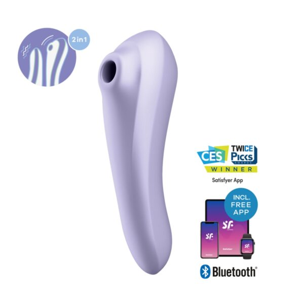 Vibrátor SATISFYER DUAL PLEASURE fialový