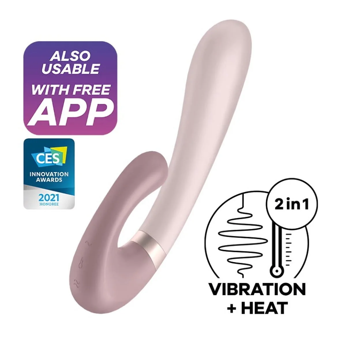 Vibrátor SATISFYER HEAT WAVE fialový