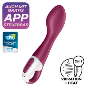 Vibrátor SATISFYER HOT SPOT Warming G-Spot vínový