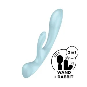 Vibrátor SATISFYER TRIPLE OH modrý