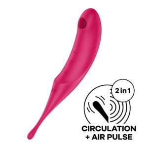 Vibrátor SATISFYER TWIRLING PRO červený