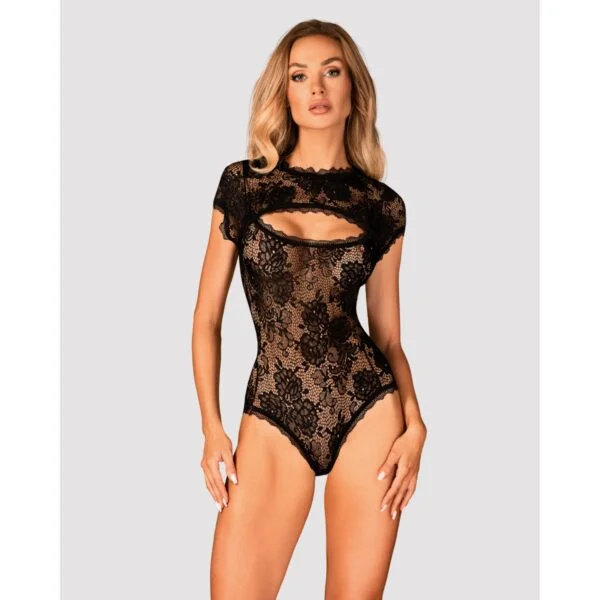 Body Obsessive PEONESIA TEDDY černé S-M