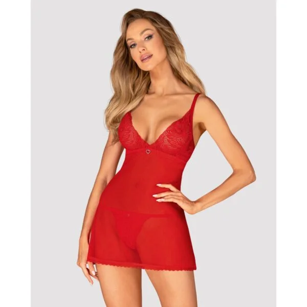 Košilka Obsessive Chilisa červená XL-XXL