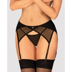 Podvazkový pás Obsessive Nesari černý XS-S