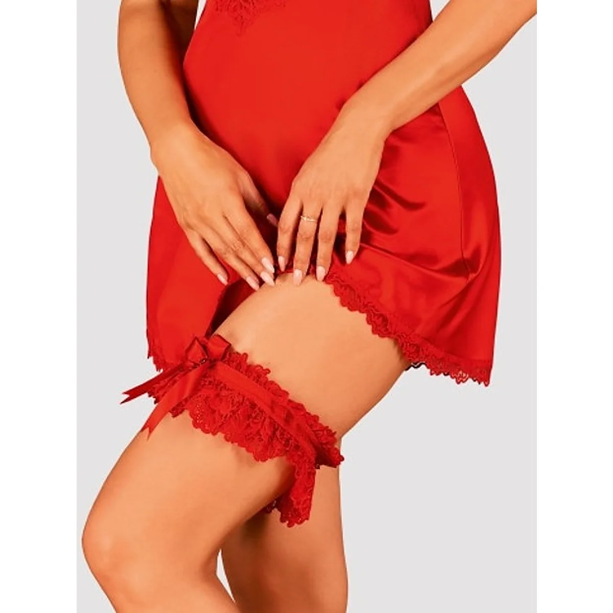 Podvazek Obsessive AMOR červený