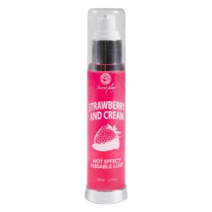 Lubrikační gel SECRET PLAY HOT EFFECT strawberry with cream 50 ml