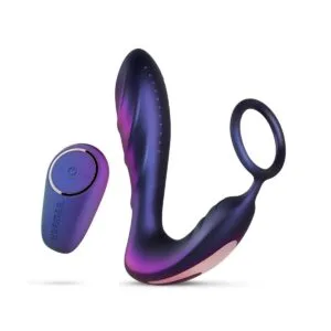 Kolík anální HUEMAN Black Hole Anal Vibrator With Cockring modrý