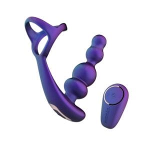 Kolík anální HUEMAN Stellar Force Butt Plug with Cockring modrý