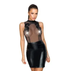 Šaty Noir HANDMADE F222 černé 3XL