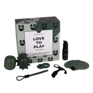 Dárková sada pro muže Dream Toys Pleasure Box LOVE TO PLAY zelená