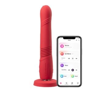Dildo vibrační LOVENSE Gravity Thrusting App Controlled červené