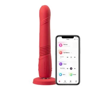 Dildo vibrační LOVENSE Gravity Thrusting App Controlled červené