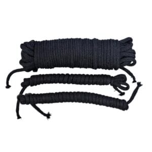 Lano na bondage BAD KITTY sada 3 ks black