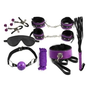 Sada SECRET PLAY Secret Bondage 8 PIECES SET purple