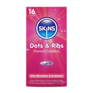 Kondom Skins Dots & Ribs 16 ks