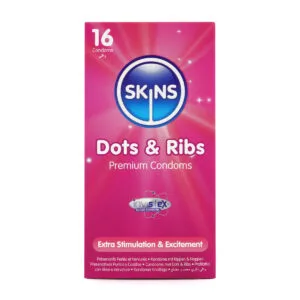 Kondom Skins Dots & Ribs 16 ks