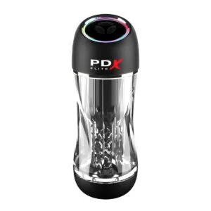 Masturbátor Pipedream PDX Elite ViewTube Pro See-Thru Vibrating Stroker transparentní